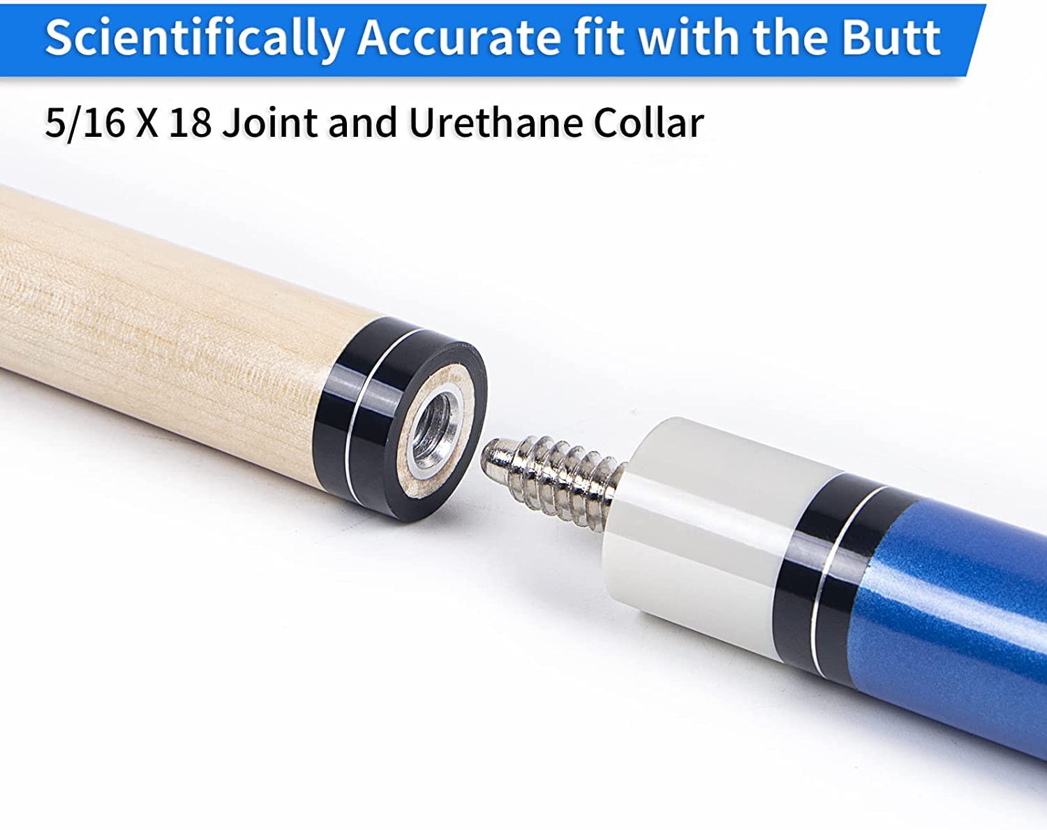 Horse Pool Cue Sticks Set of 4 | 58 Inch White Boxwood Cues