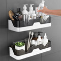 SHBaizoy 2-Pack Adhesive Shower Caddy – No-Drill Plastic Bathroom Shelves