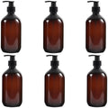 MAHIONG 6 Pack 500ml Plastic Soap Dispenser Bottles | Refillable Pump
