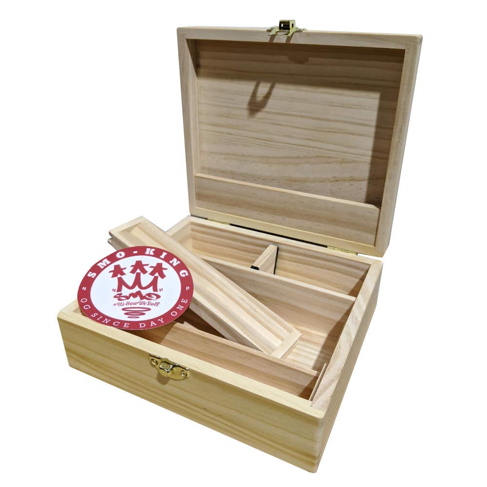 Rolling Supreme T3 Size Solid Pine Rolling Box Complete with Premium Smokers Accessories - Gift Set by SMO-King - image 2