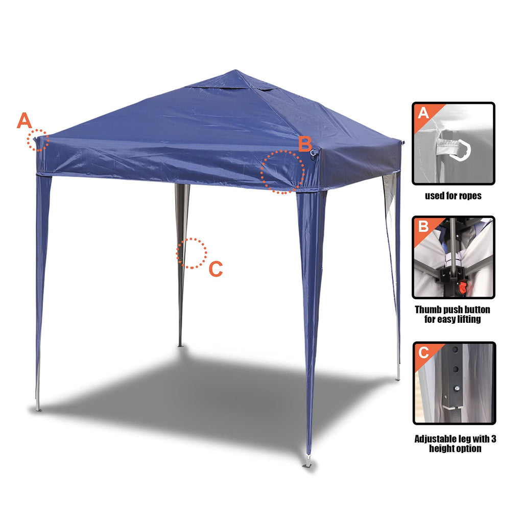 SANHENG Pop Up Gazebo – 3x3m Heavy Duty Waterproof Outdoor Canopy, Blue