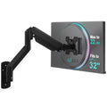 WALI Single Monitor Wall Mount – Gas Spring Arm for 17-32 Inch Screens