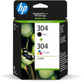 HP 304 Original Ink Cartridges - Black & Tri-colour 2-Pack (3JB05AE)