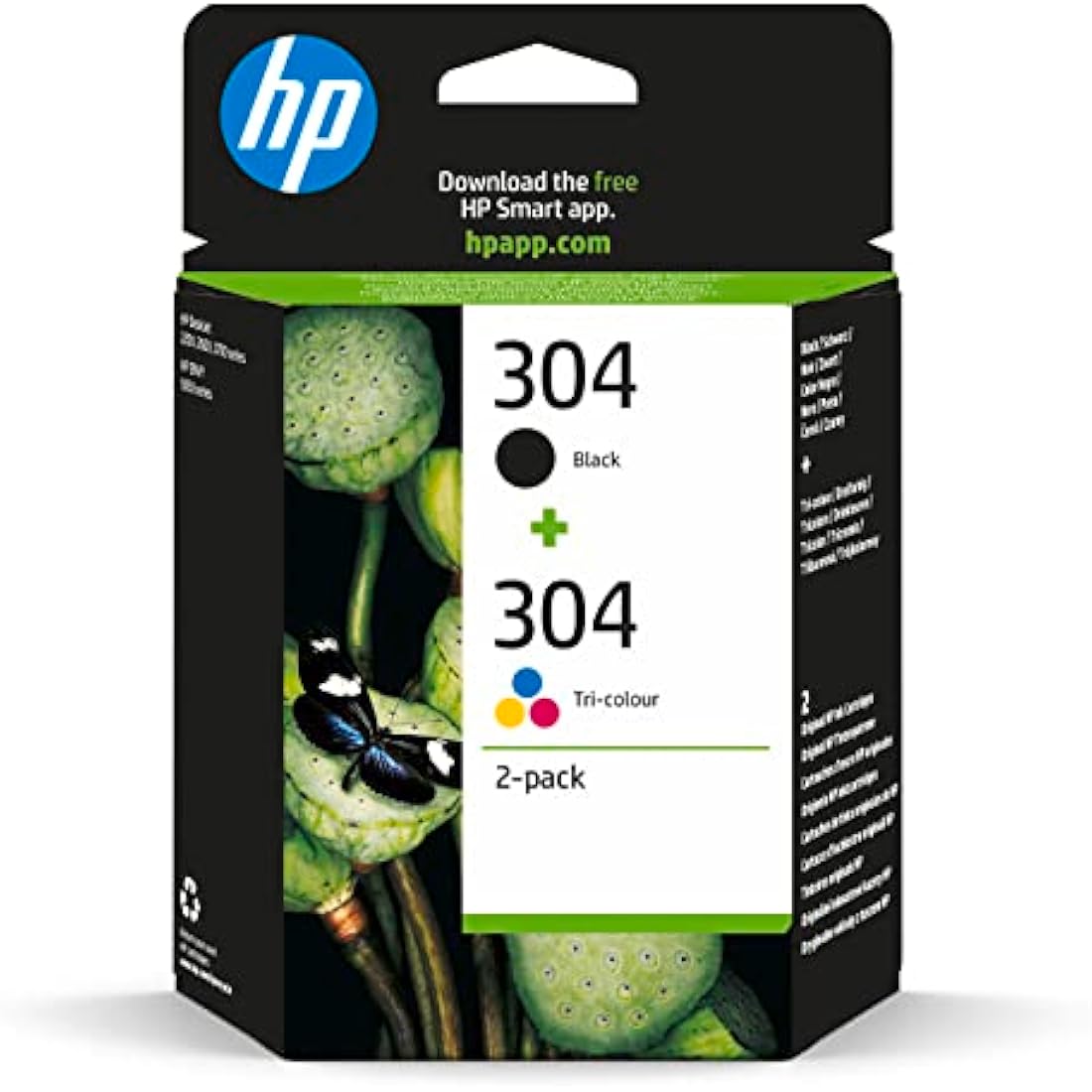 HP 304 Original Ink Cartridges - Black & Tri-colour 2-Pack (3JB05AE)