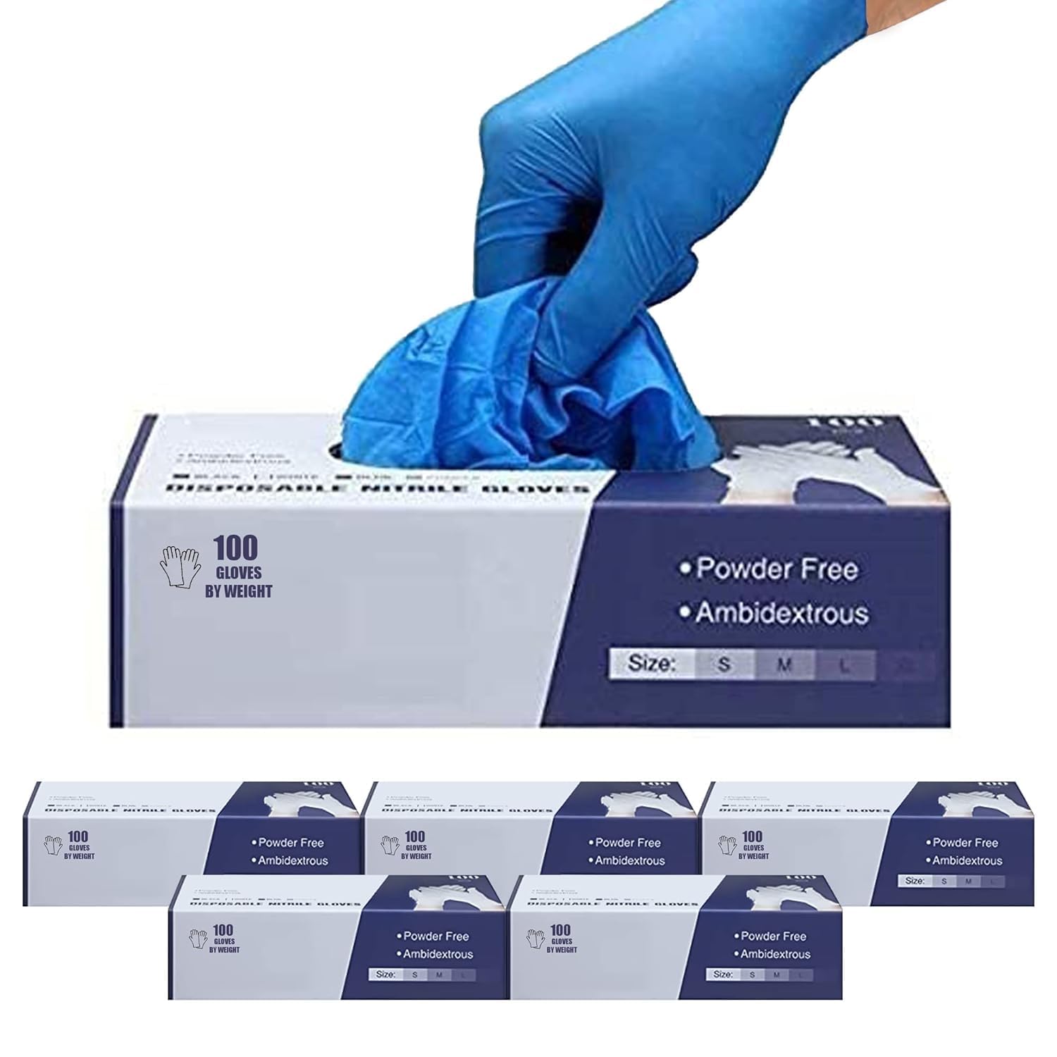 PANKTI Blue Nitrile Gloves – Powder Free Food Grade Disposable – 1000 Count
