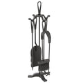 5 Piece Black Iron Fireside Companion Set | Vintage Tools