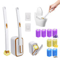 Disposable Toilet Brush Set | 2 Pack with 48 Cleaner Refills