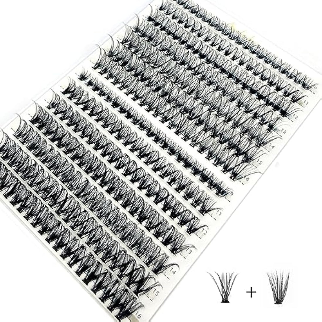 Bransfy DIY Eyelash Extension Clusters | 280pcs D Curl Faux Mink Lashes