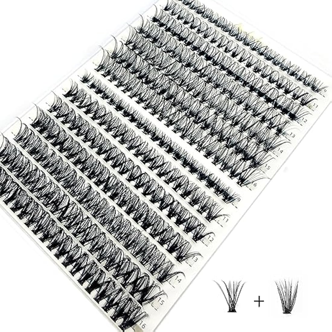 Bransfy DIY Eyelash Extension Clusters | 280pcs D Curl Faux Mink Lashes