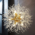 Jolof Store Modern Gold Crystal Dandelion Firework Chandelier – 8-Light
