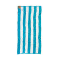 MOMOMUS 100% Cotton Velour Beach Towel | Cabana Stripe Turquoise 90x180cm