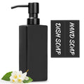 MIUSITE Matte Black Glass Soap Dispenser with Stainless Steel Pump