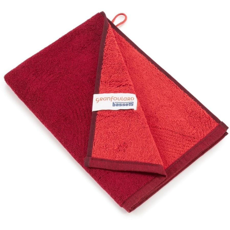 Bassetti Guest Towel – 100% Cotton Reversible Design, Bordeaux, 40x60cm