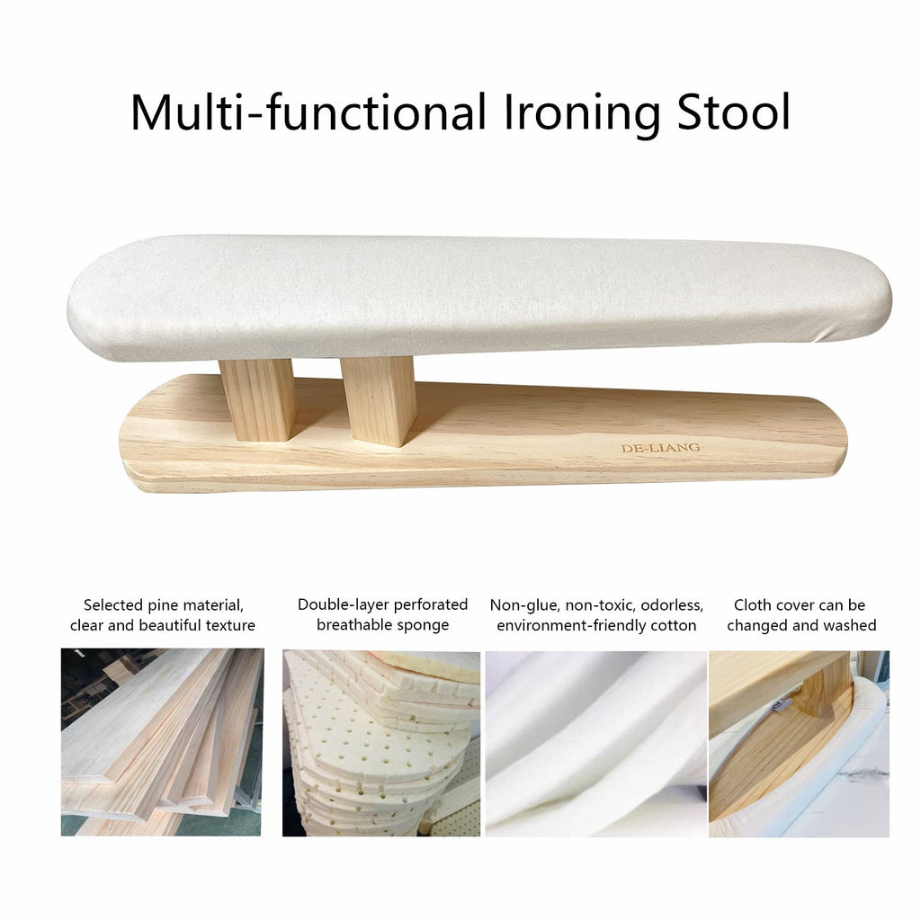 DE-LIANG Padded Sleeve & Chest Tailor Ironing Board with Wooden Base
