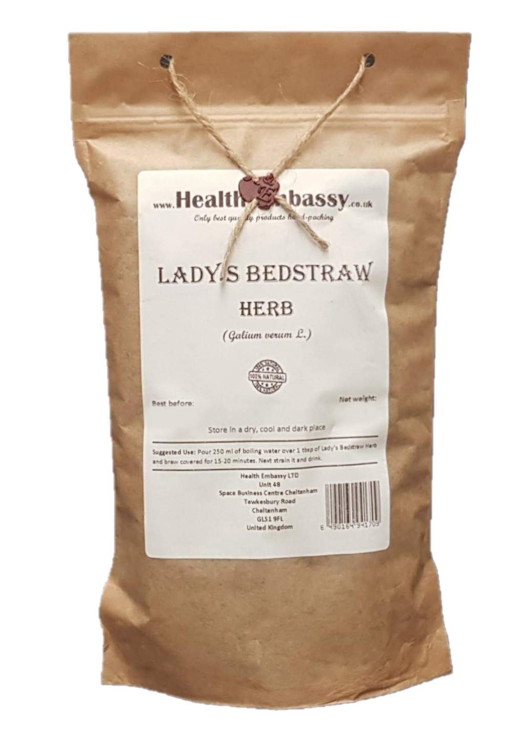 Health Embassy Lady's Bedstraw (Galium Verum) Herbal Tea - 100g