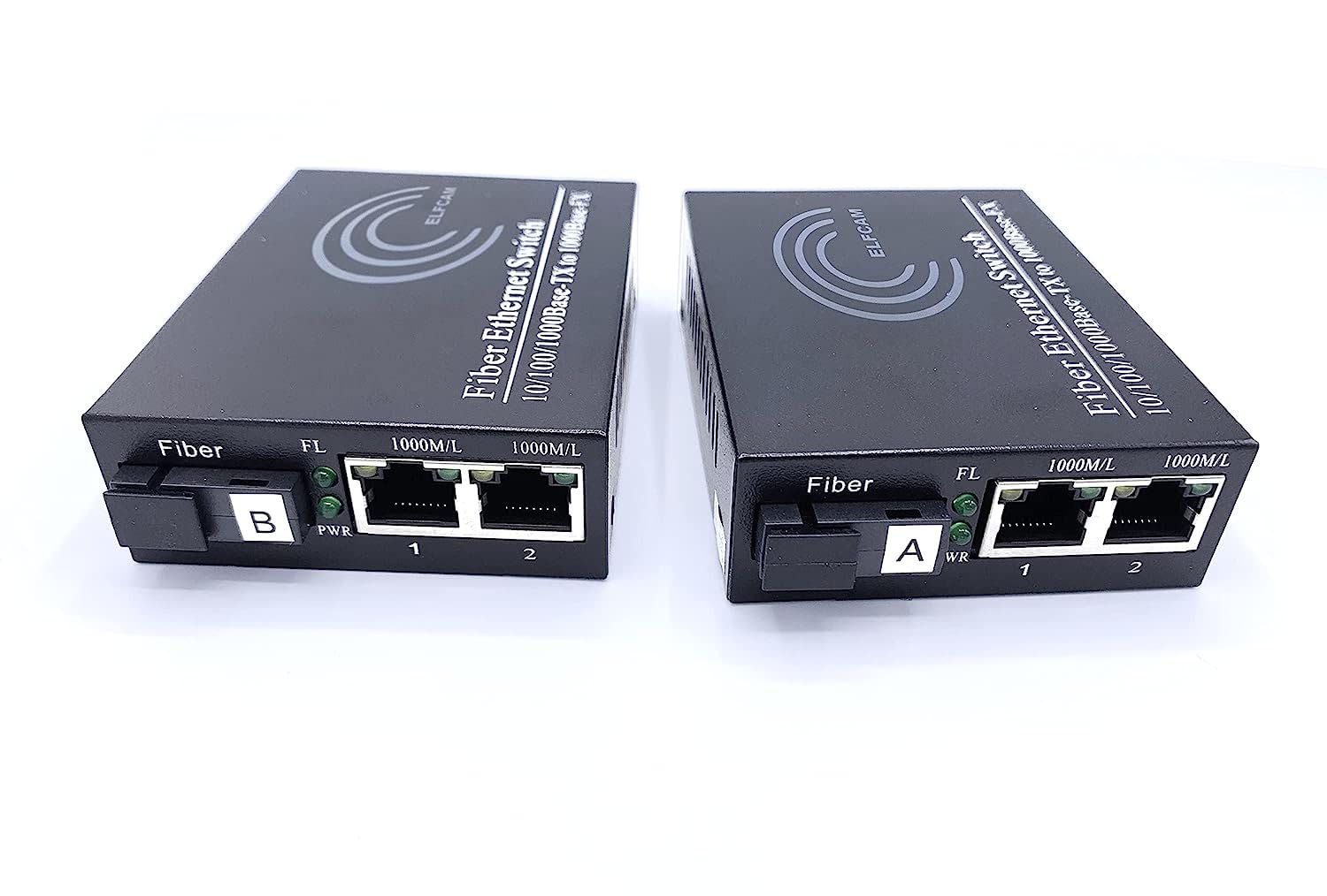 Elfcam Gigabit Ethernet Media Converter Pack - SFP to SC SM 20km