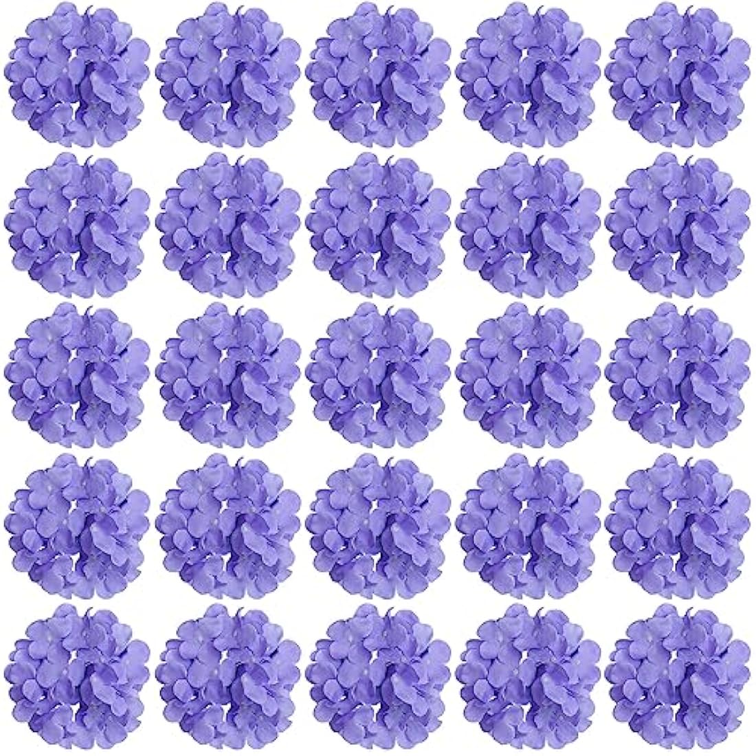 FagusHome 30 Pcs Silk Hydrangea Heads with Stems for Wedding Decor