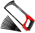 AIRAJ Heavy Duty Hacksaw Frame with 10 Blades | Adjustable Hand Saw
