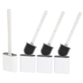 Silicone Toilet Brush Set – 4 Pack Drip-Free White
