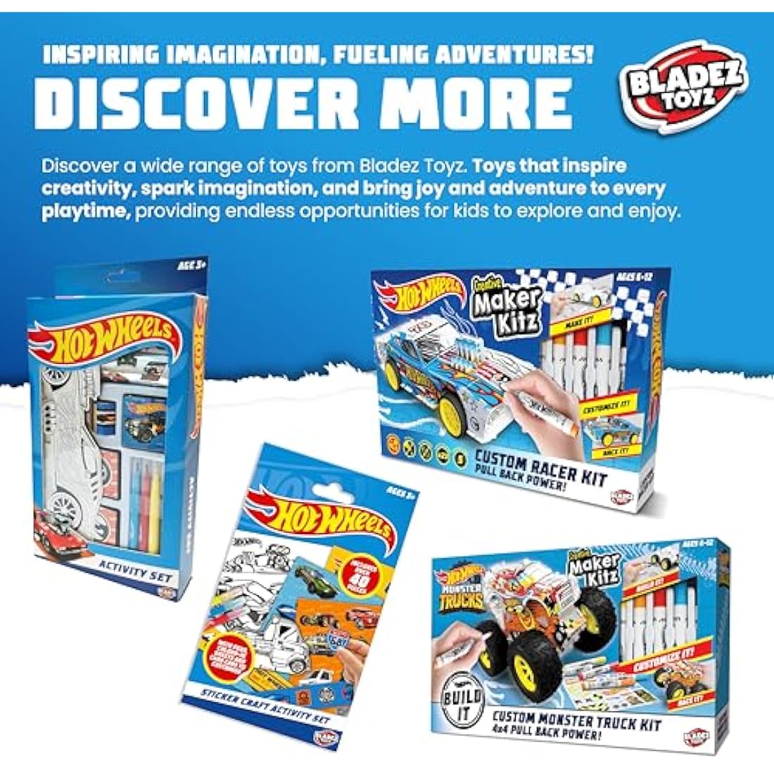Hot Wheels Make Your Own Monster Truck Art Set – STEM Toy with Ramp