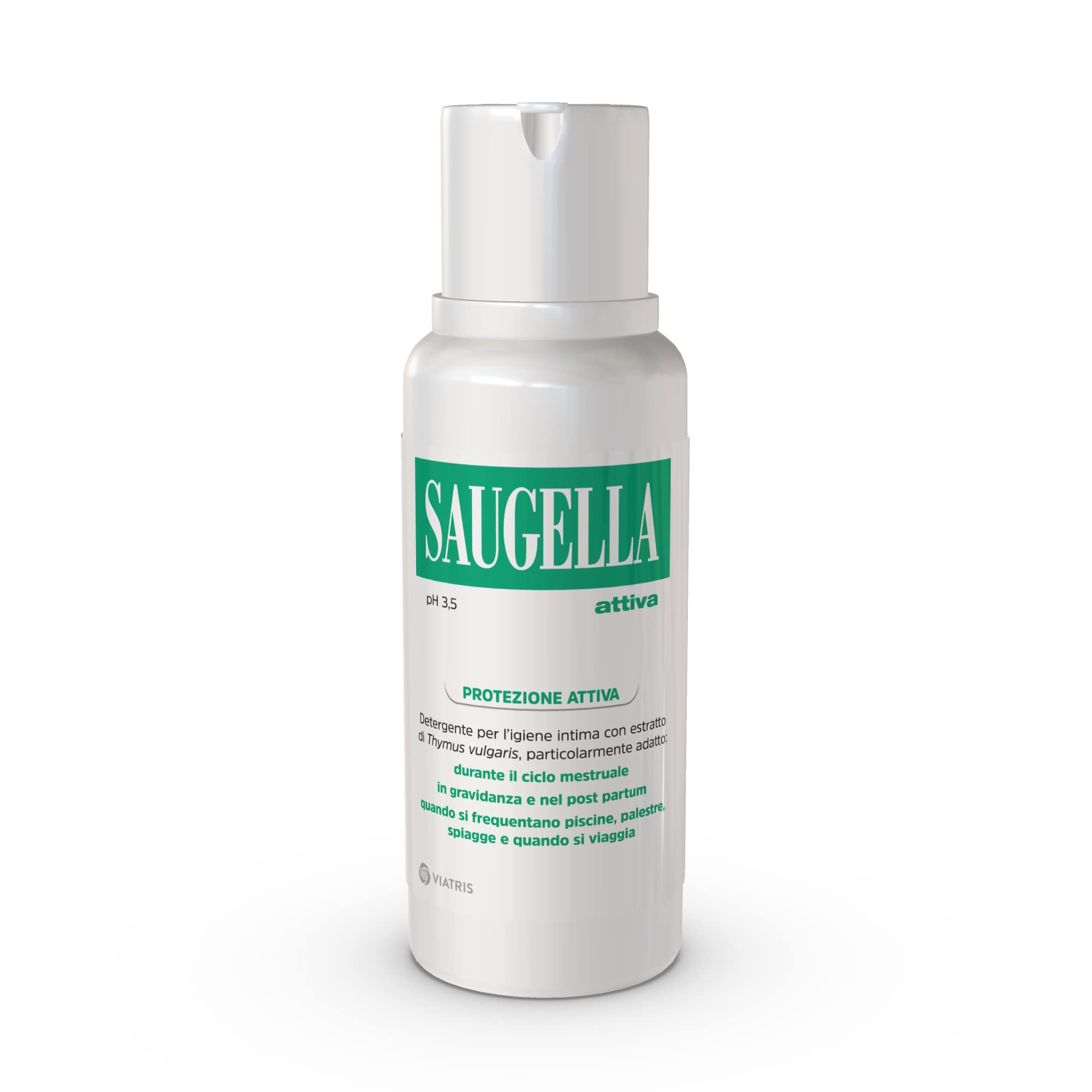 Saugella Attiva Detergente Intimo pH 3.5 con Timo e Salvia – 250 ml