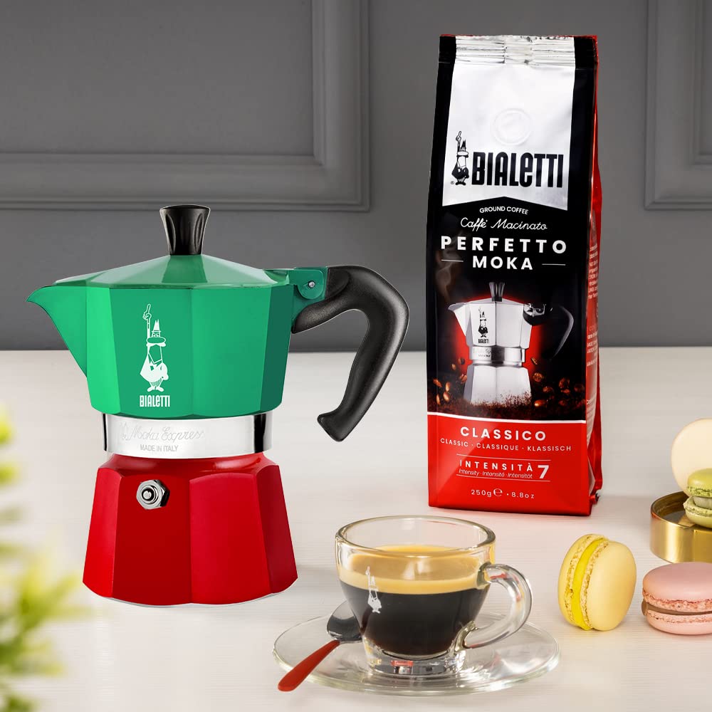 Bialetti Moka Express Italia 3-Cup Stovetop Espresso Maker - Aluminum