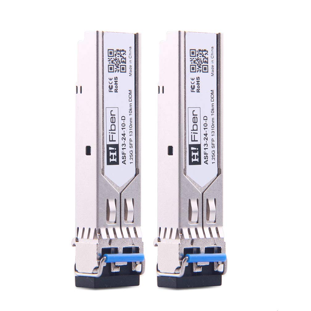 H!Fiber.com 1G SFP LX Singlemode Transceiver for HP - 10km Dual LC (2 Pack)