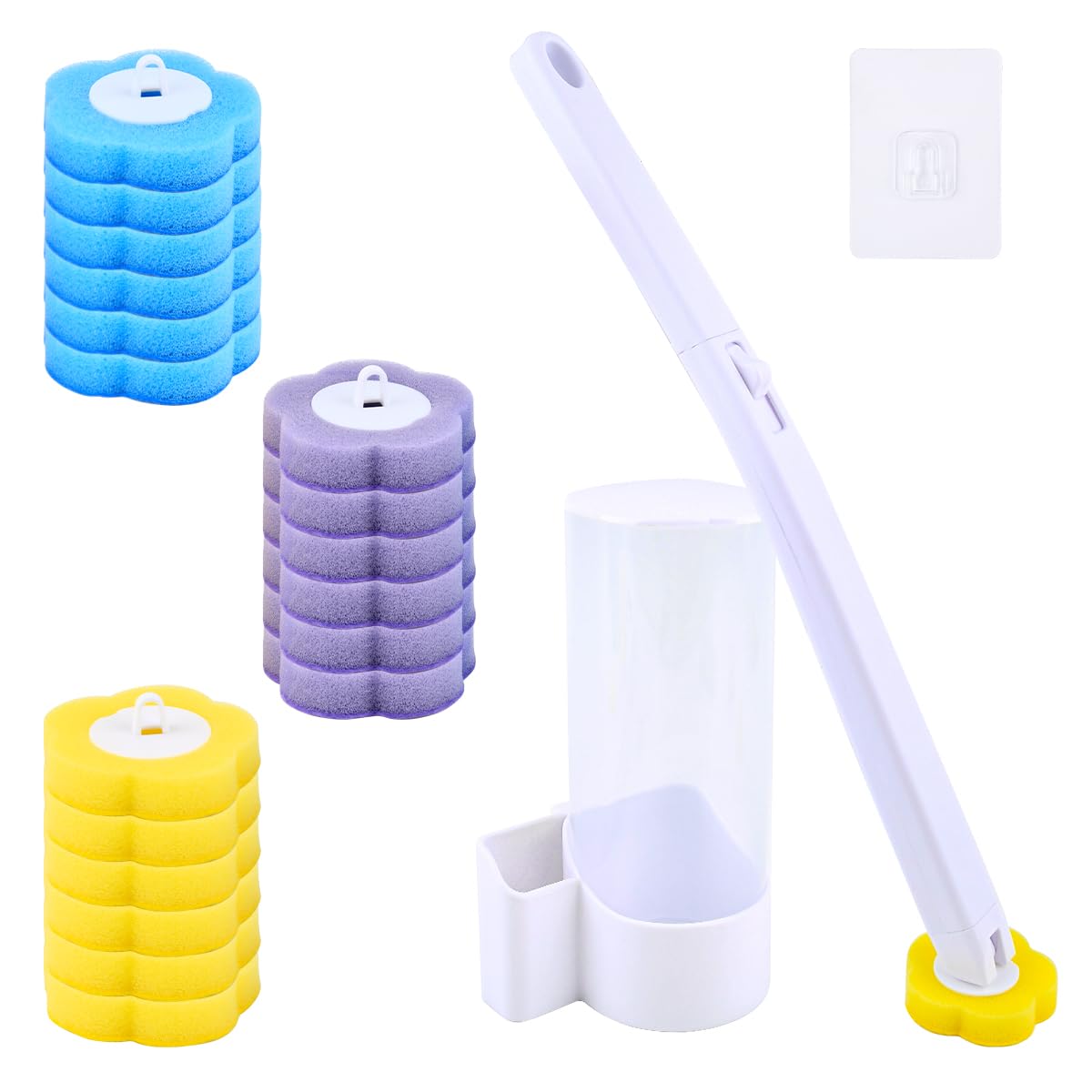 DODUOS Disposable Toilet Wand Kit | 360° Cleaning System with 18 Refills