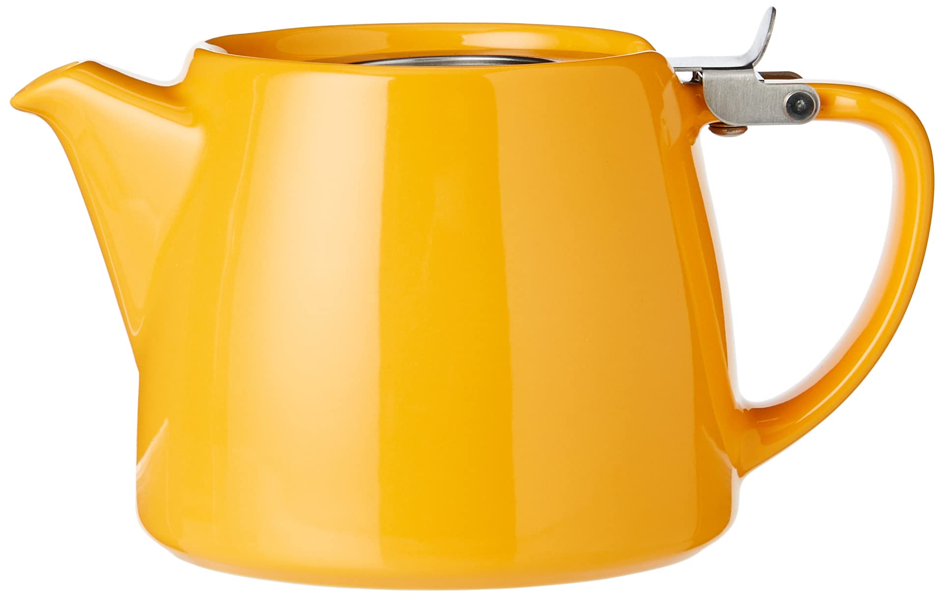 Forlife Stump Ceramic Teapot with Infuser, 530 mL - Mandarin Orange