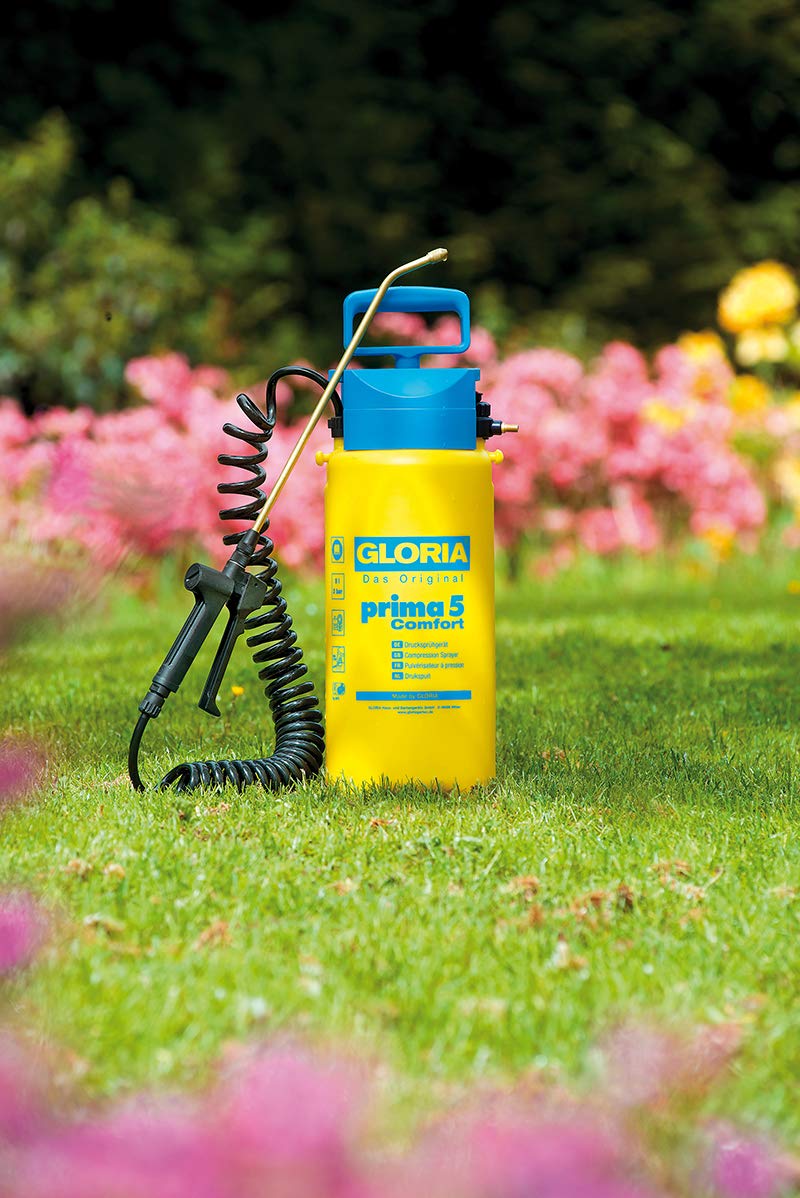 GLORIA Prima 5 Comfort Pressure Sprayer | 5L Garden Sprayer with 2.5m Hose