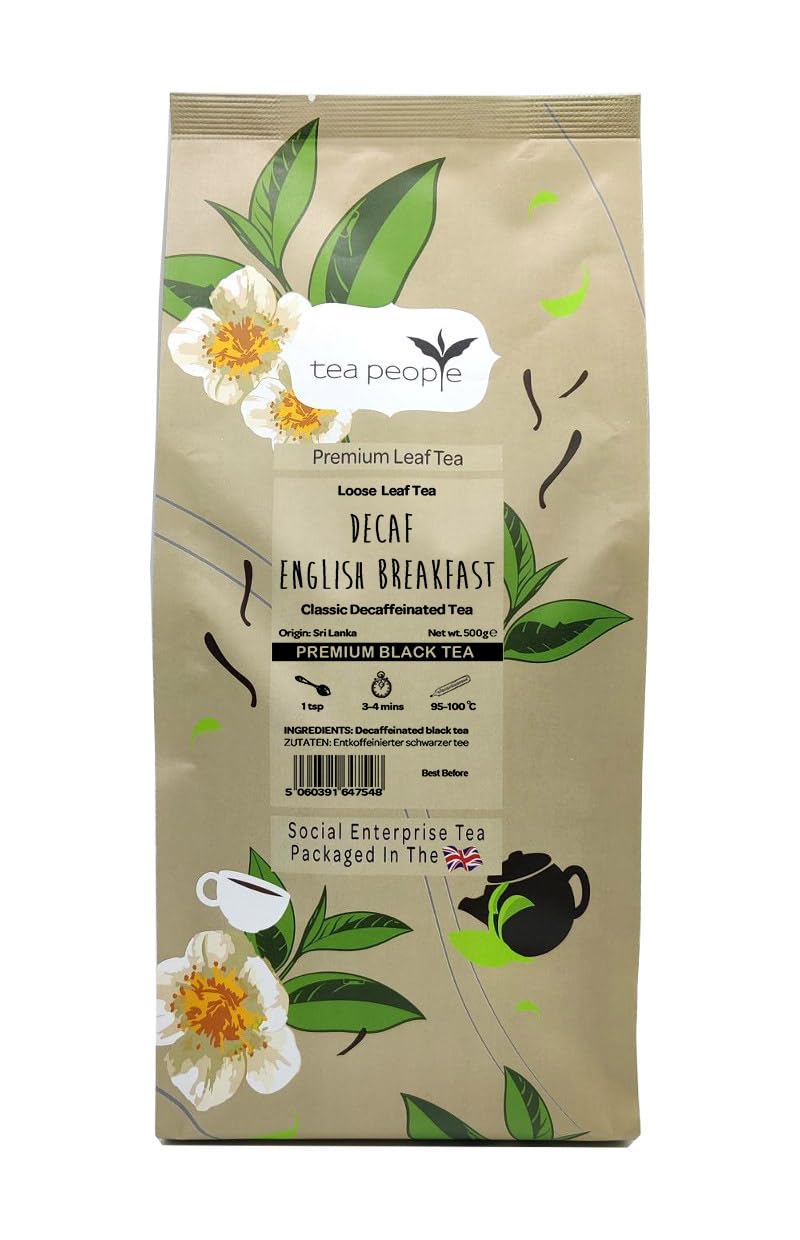 Tea People Decaf English Breakfast Loose Leaf Black Tea – 500g Pack