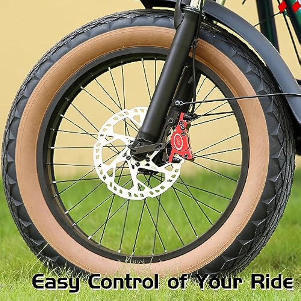 DYISLAND E-Bike Hydraulic Disc Brake Set | 4-Piston Kit with 180mm Rotors