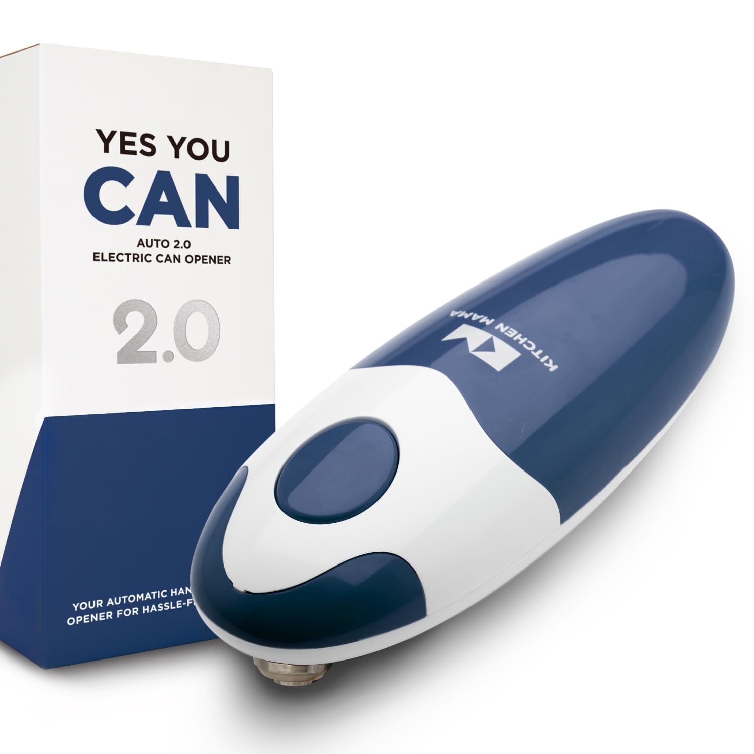 Kitchen Mama Auto 2.0 Electric Can Opener – Smooth Edge, Navy Blue