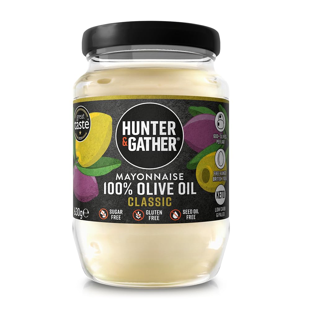 Hunter & Gather Olive Oil Mayonnaise - Keto & Paleo Friendly - 630g