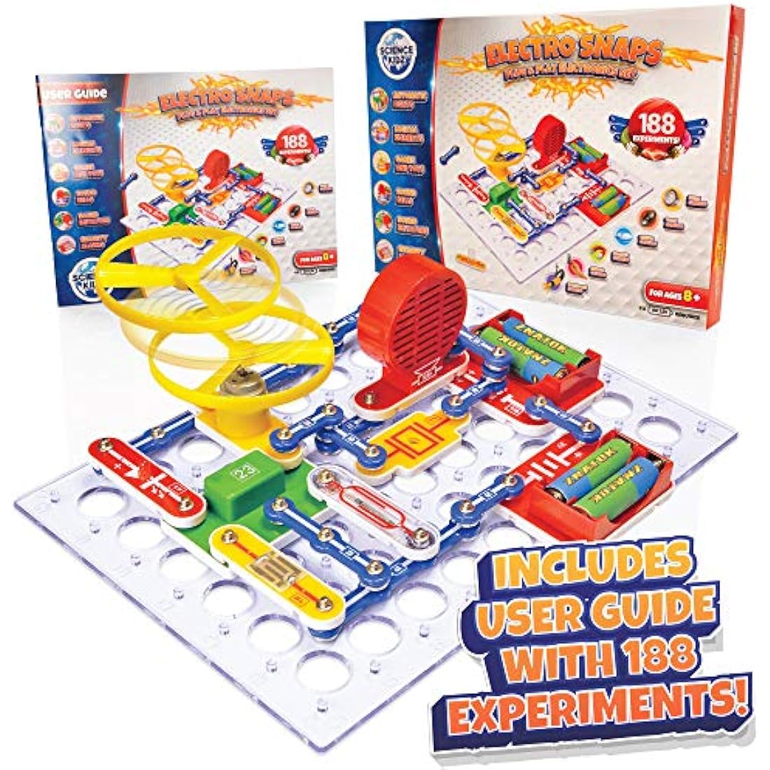 Science Kidz Electronics Kit | 188 STEM Experiments for Kids Age 5-10