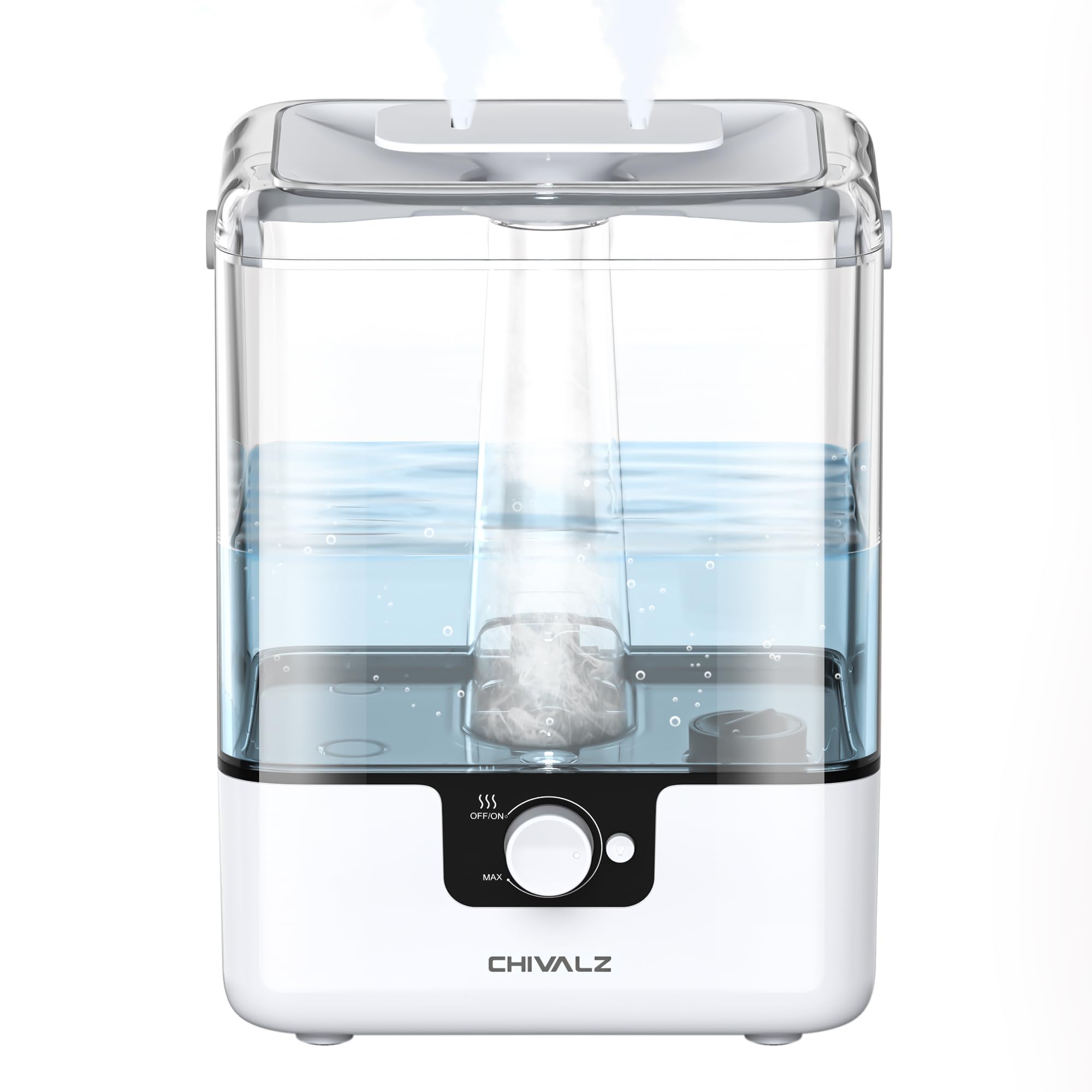 CHIVALZ 6L Cool Mist Humidifier | Quiet Top Fill Oil Diffuser for Bedroom