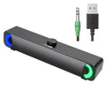 HPYLIF·H RGB Desktop Soundbar – Wired USB Computer Speakers with AUX