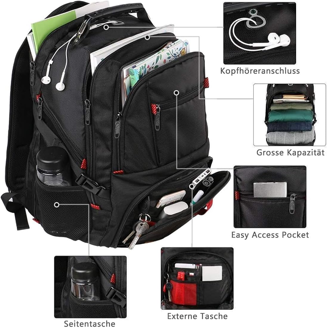 MATEIN 55L Travel Laptop Backpack | 18.4 Inch TSA Approved Work Bag