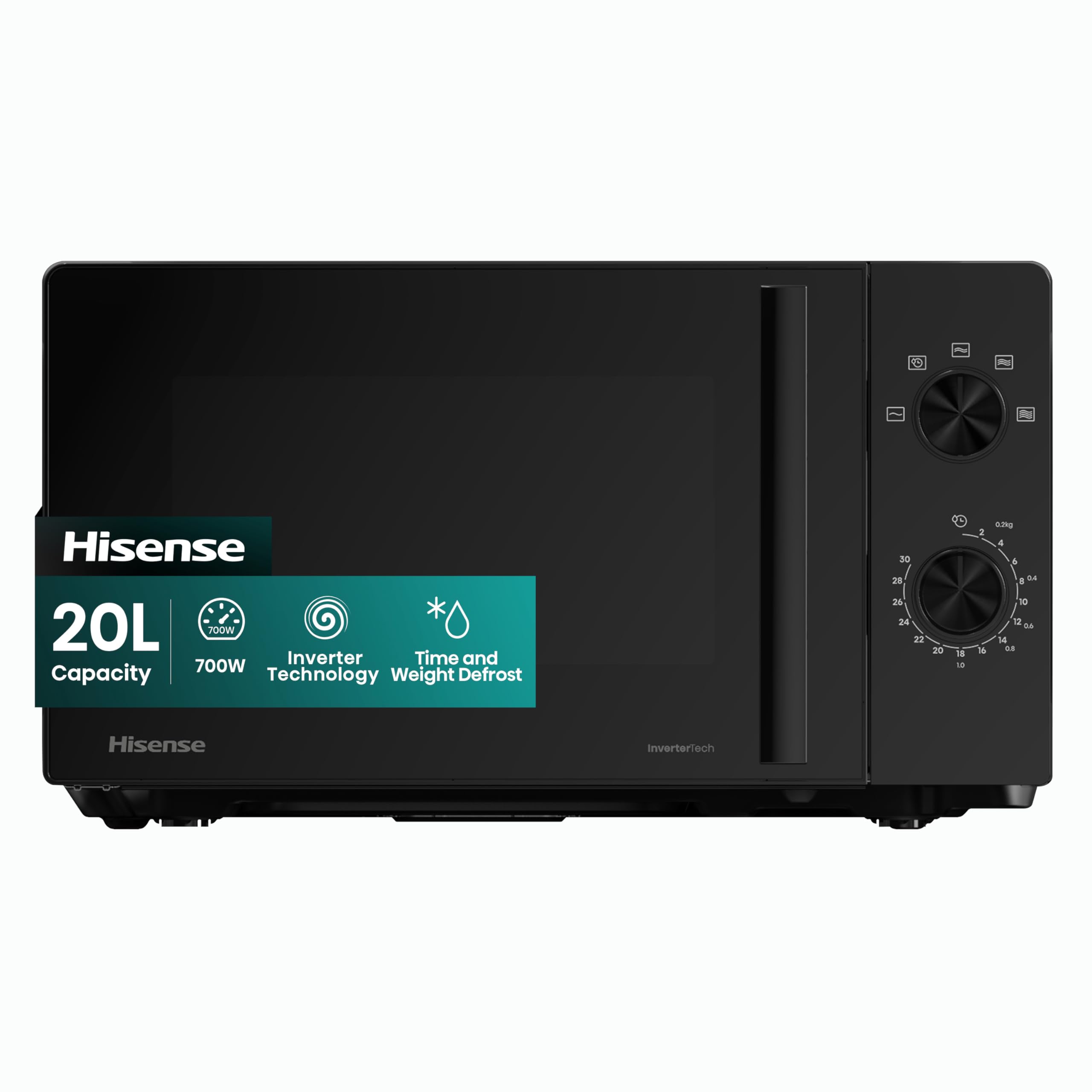 Hisense 20L Inverter Microwave Oven – 700W Black (H20MOBP1HIUK)