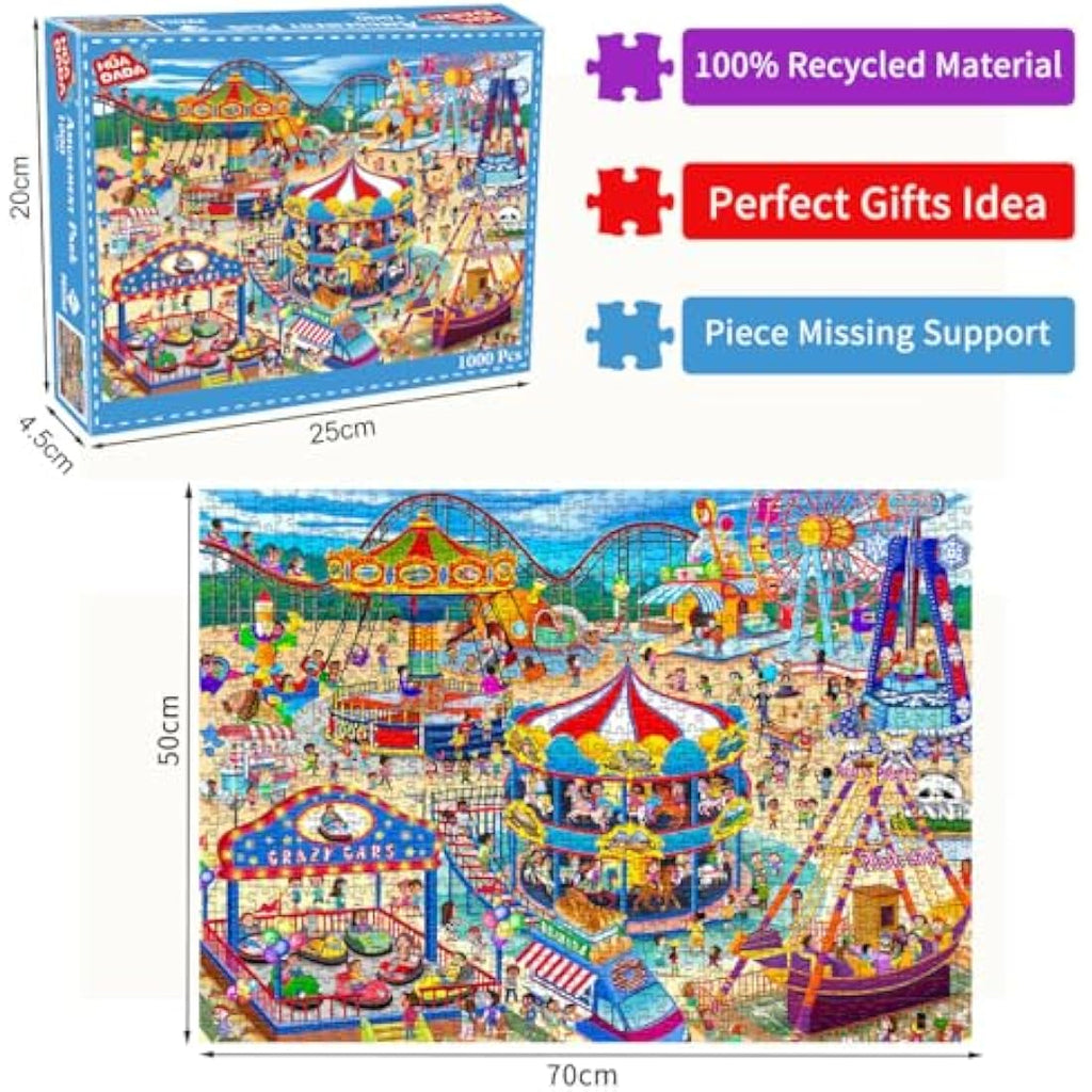 Jolof Store Amusement Park Jigsaw Puzzles for Adults – 1000 Piece Set