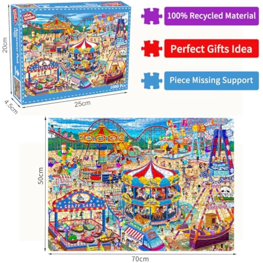 Jolof Store Amusement Park Jigsaw Puzzles for Adults – 1000 Piece Set