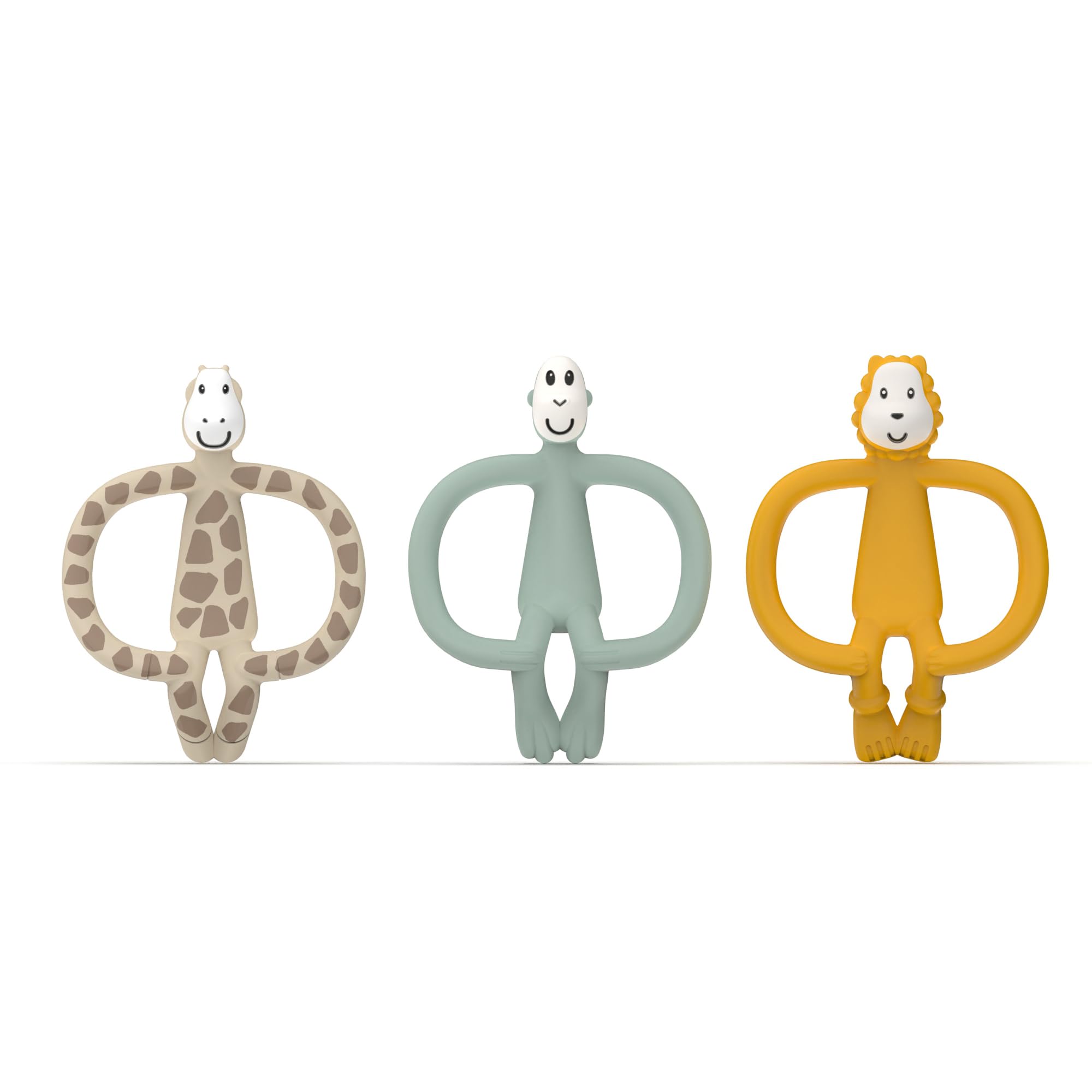 Matchstick Monkey Antimicrobial Silicone Teether Gift Set - 3 Pack
