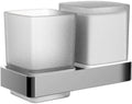 Jolof Store Double Glass Tumbler Holder – Chrome Wall Mounted Cup
