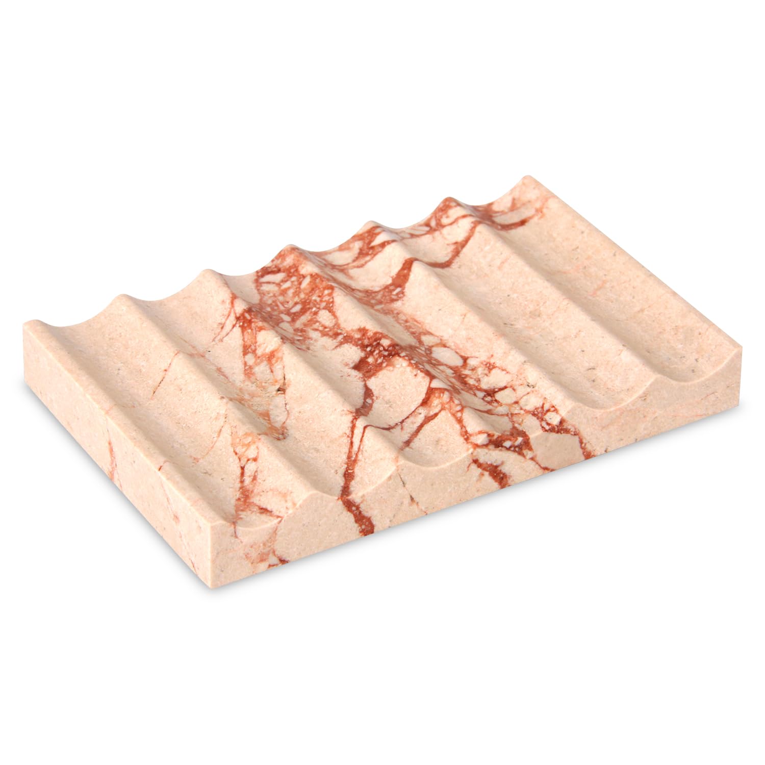 Marble Soap Dish – Luxury Pink Stone Tray for Bathroom & Kitchen