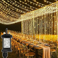 Yowin 600 LED Curtain Lights | 6m x 3m Waterproof Mains Powered Fairy Lights