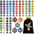 Polyhedral DND Dice Set - 20 Sets of 7 for RPG and MTG