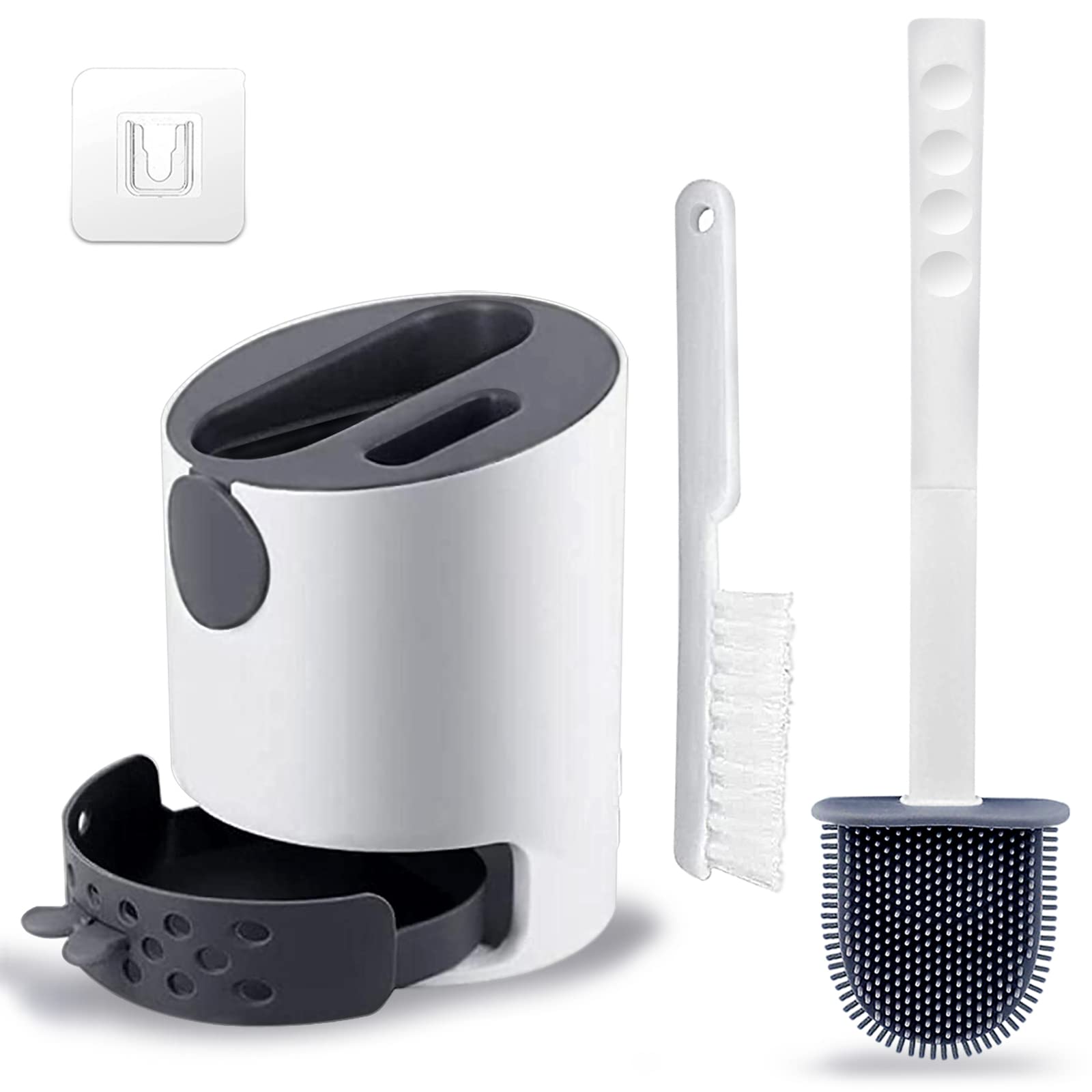 Hulameda Double-Headed Silicone Toilet Brush | Wall Mounted & Quick Drying