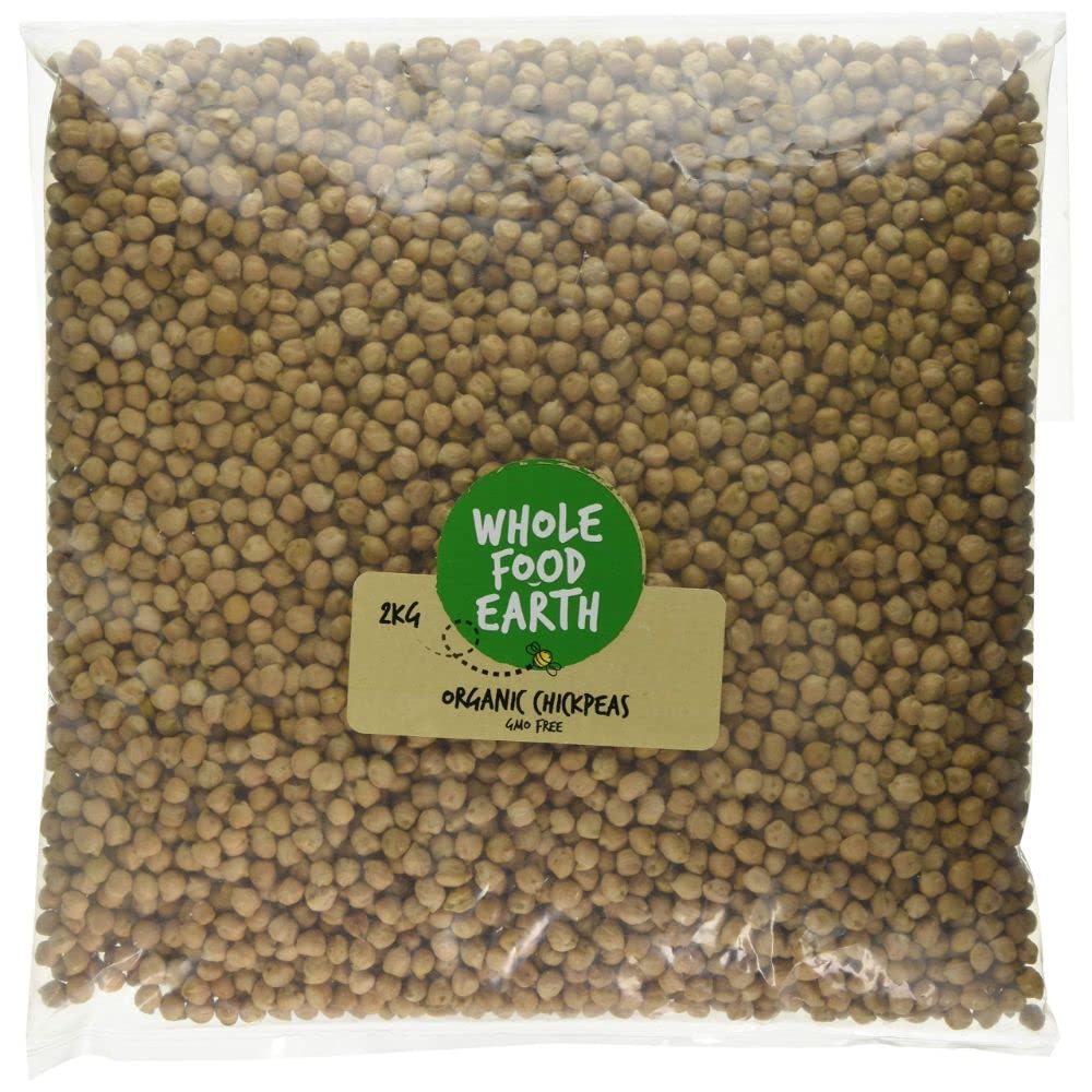 Wholefood Earth Organic Chickpeas – 2kg High Protein Vegan Legumes