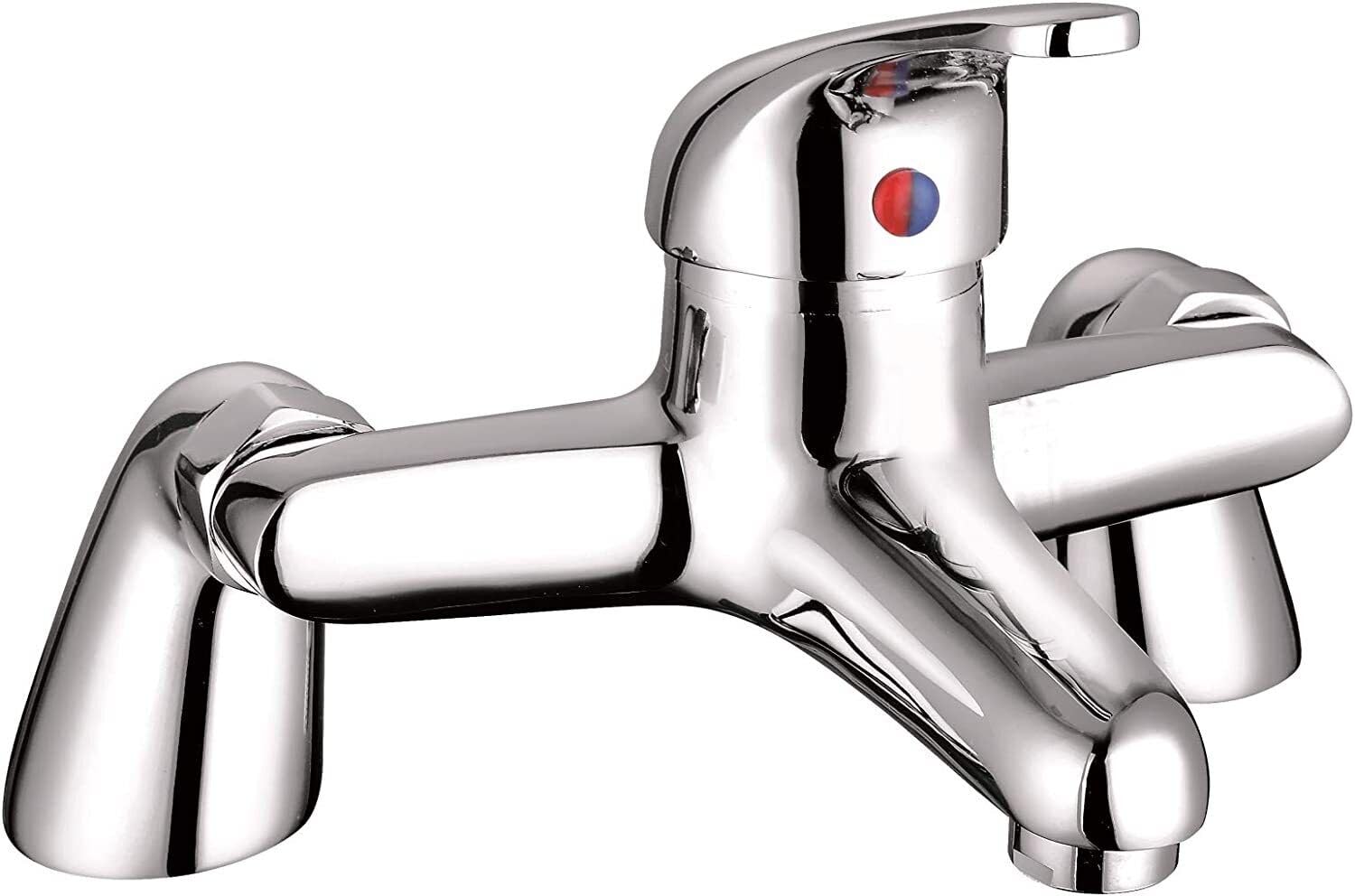 Veebath Chrome Bath Filler Tap | Modern Single Lever Shower Mixer