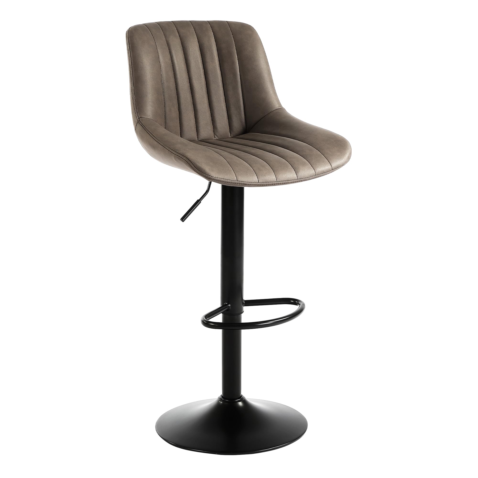 Youhauchair Swivel Bar Stool | Adjustable PU Leather Counter Stool, Brown